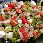 Kyllingesalat med feta og bacon