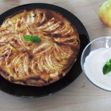 Æbletærte med creme fraiche