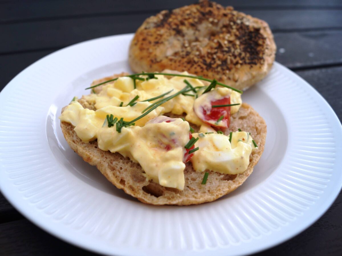 Bagels med æggesalat