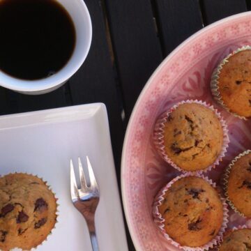 Bananmuffins med chokolade