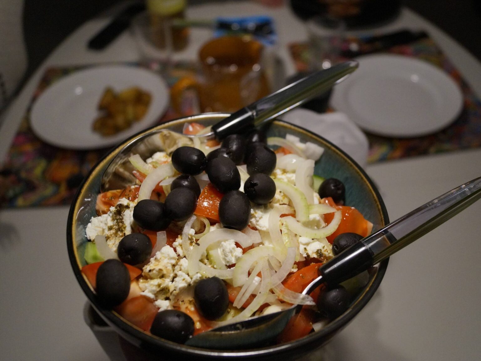 Basis ingredienser til Græsk salat - Klassisk salat - Min Madopskrift