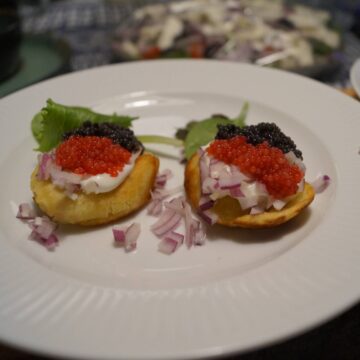 Blinis med stenbiderrogn