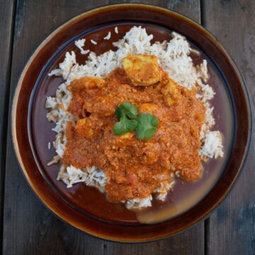 Chicken tikka masala med ris