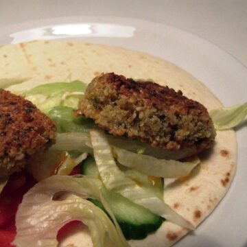 Falafel i madpandekage