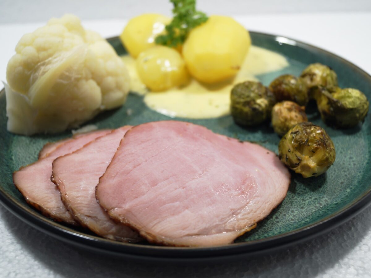 Glaseret hamburgerryg med bearnaisesauce