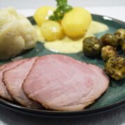 Glaseret hamburgerryg med bearnaisesauce