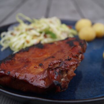 Grillede spareribs med barbecue