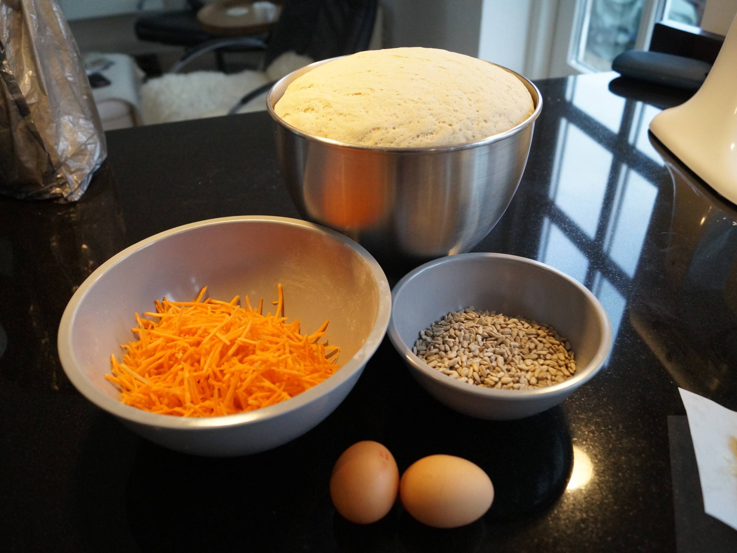 Ingredienser til gulerodsbrud