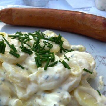 Kartoffelsalat med sennepsdressing