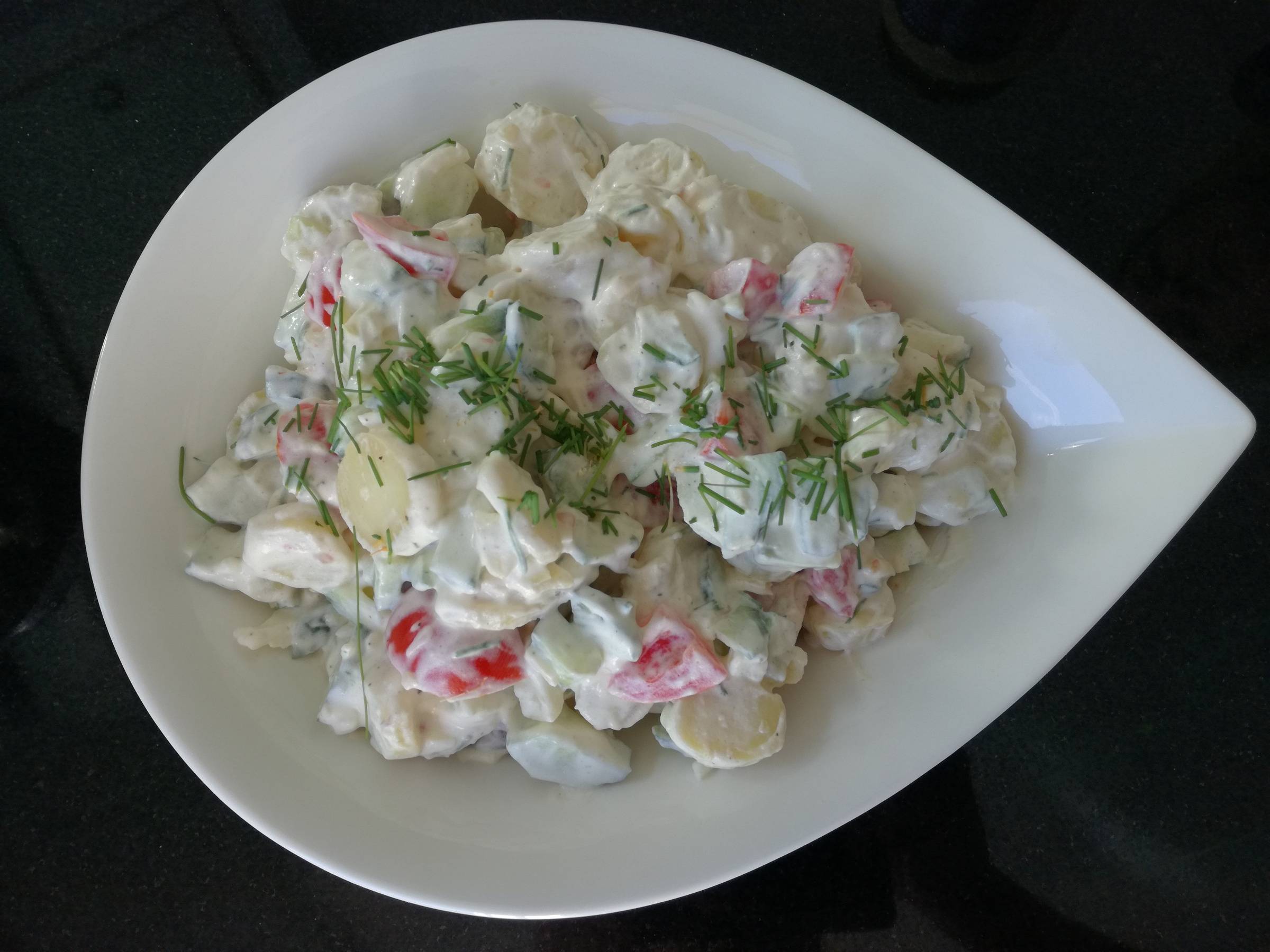 Kartoffelsalat med aspargeskartofler