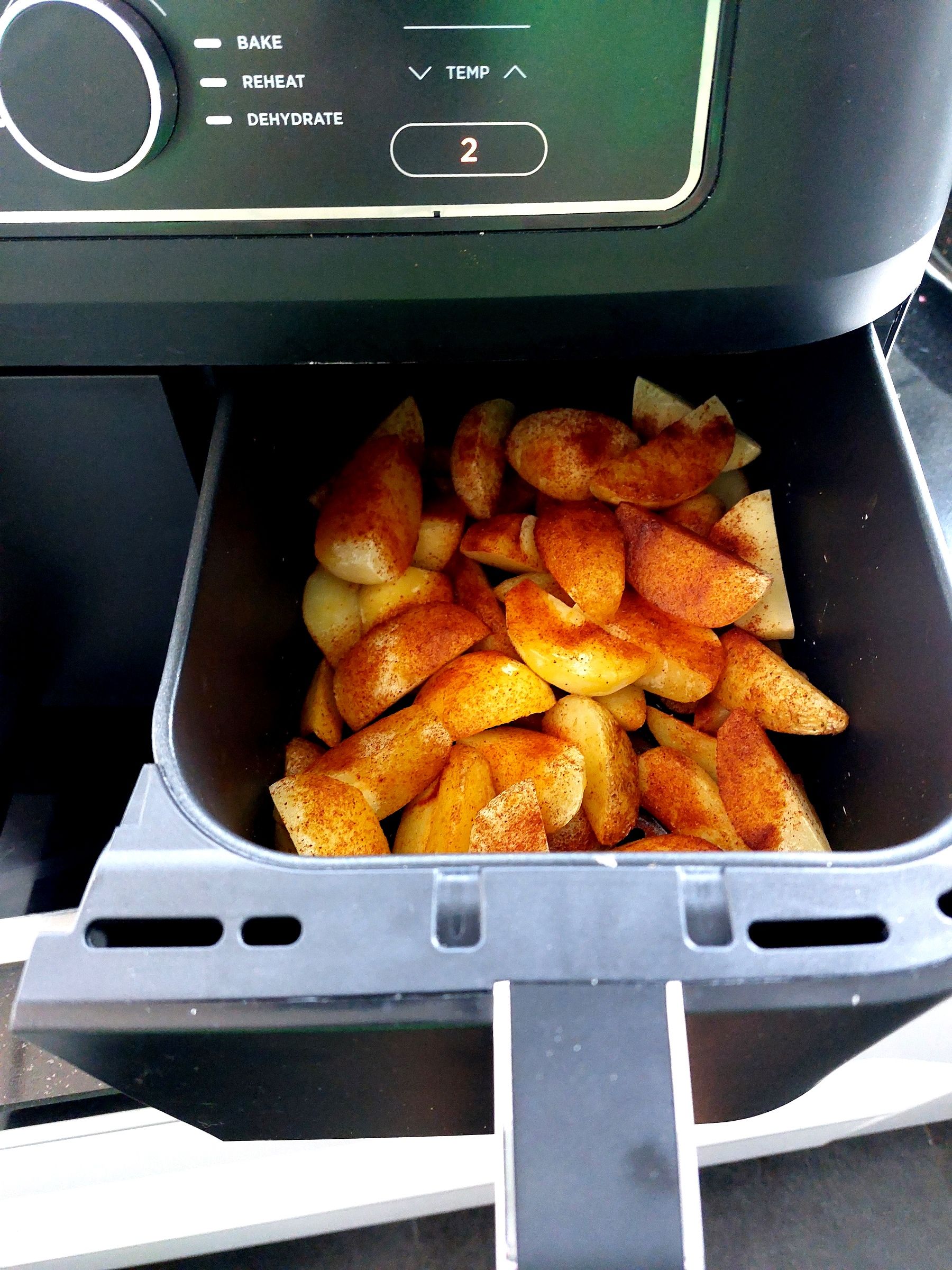 Kartofler klar til at blive tilberedt i Airfryer