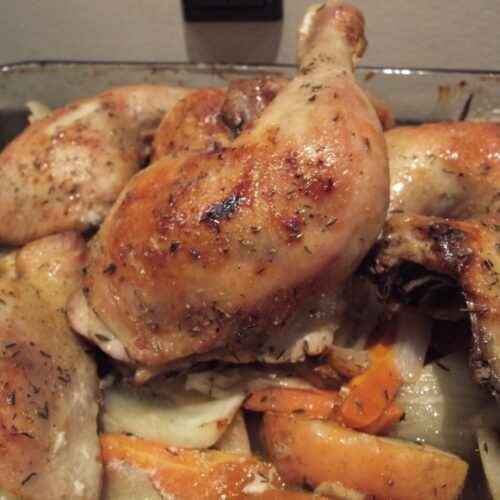 Langtidsstegt kylling med fyld Min Madopskrift