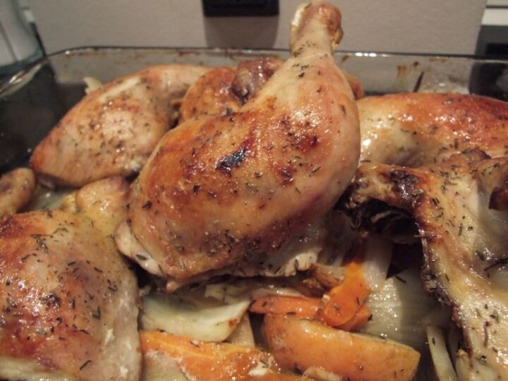 Kalvecuvette langtidsstegt med kartofler