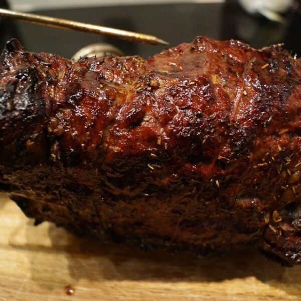 Oksefilet grillet med rotisserie