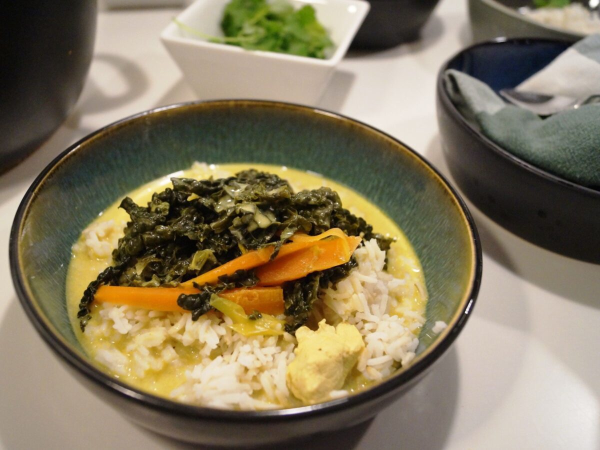 Palmekålssuppe med kylling