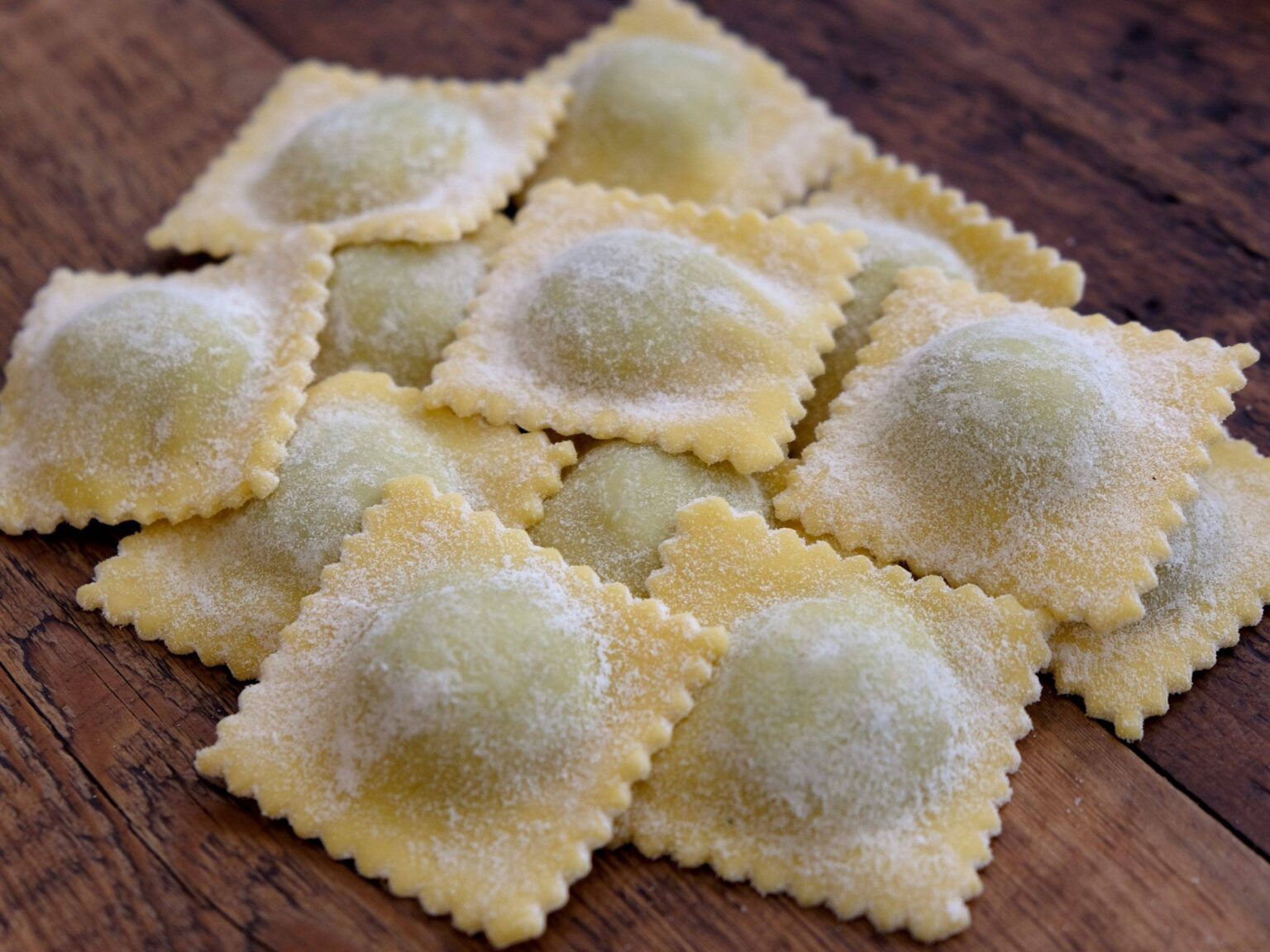 Ravioli med kantareller og bacon