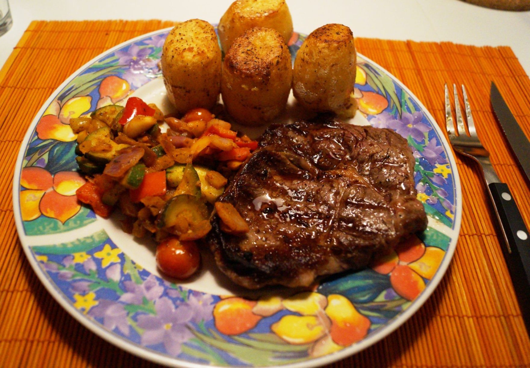 Ribeye Steak med ratatouille