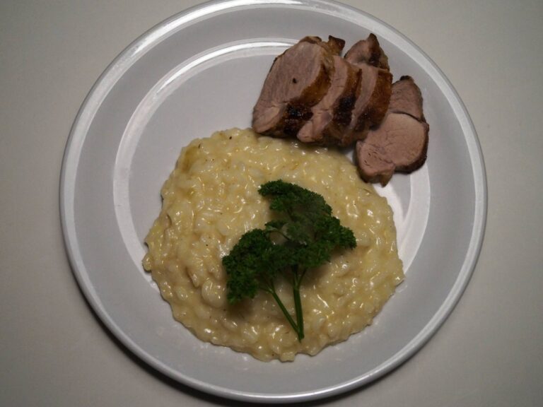 Risotto i Crockpot med svinemørbrad og bacon Min Madopskrift