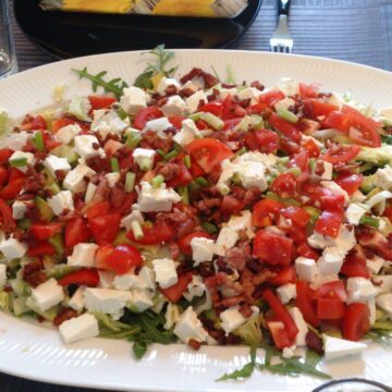 Salat med bacon