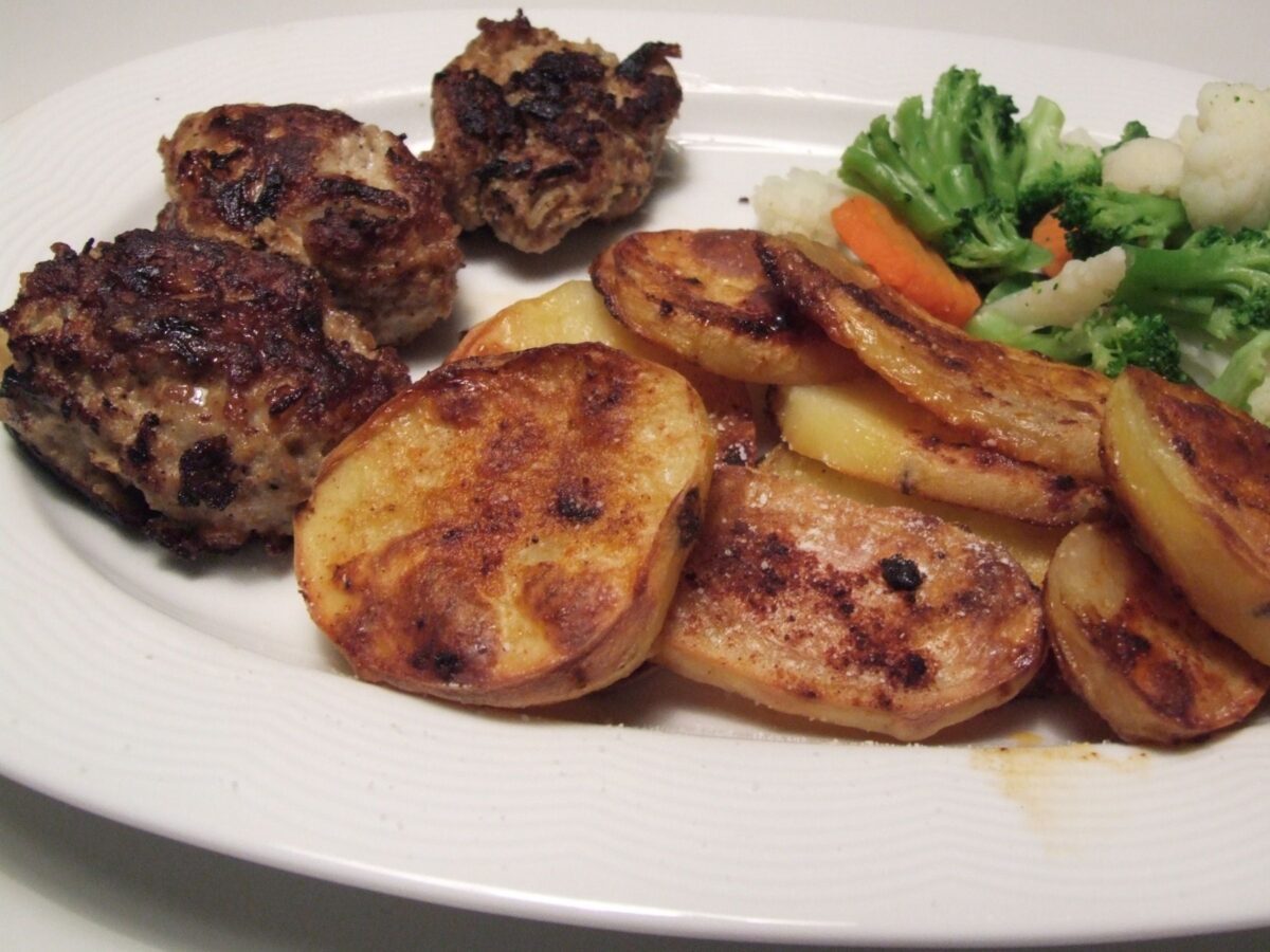 Stegte frikadeller med Gorgonzola