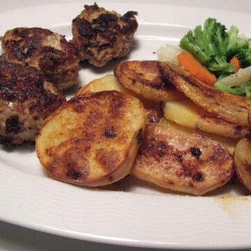 Stegte frikadeller med Gorgonzola