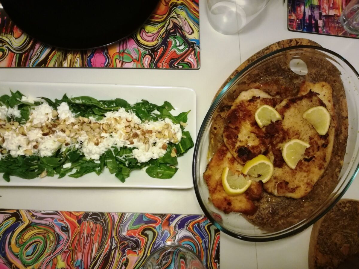 Kalkunfilet og spinat med hytteost
