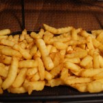 Færdiglavede pommes frites på Rotisseri